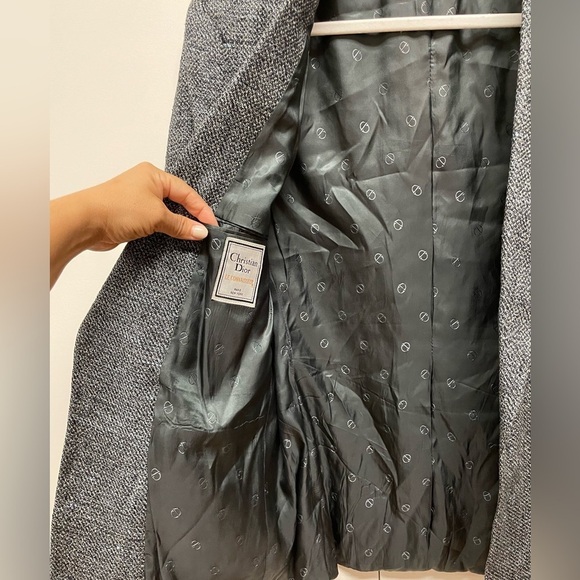 Christian Dior Men’s Tweed Blazer light blue, cream, black Tailored Vintage - Picture 8 of 16